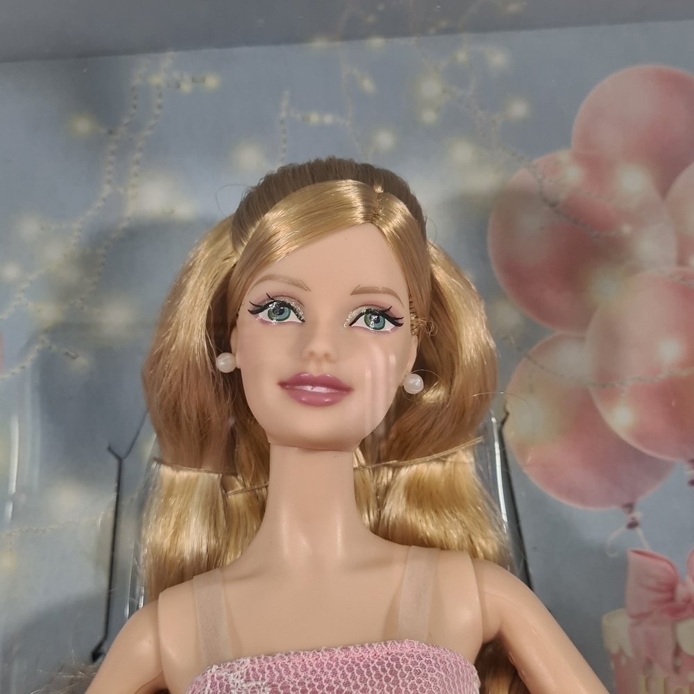 Birthday Wishes Barbie Doll Blonde Mattel 2015 Pink Dress - Picture 2 of 9